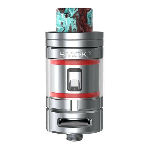 SMOK TFV16 Lite 2ml sub-ohm vape tank in Stainless Steel, equipped with advanced conical mesh coil technology for enhanced flavor and vapor production, TPD compliant design.