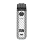 Load image into Gallery viewer, Smok Novo 4 25W Pod Vape Kit in Silver Carbon Fiber – compact and elegant pod system with an adjustable airflow, 25W max output, and replaceable coil design for smooth and customizable vaping.