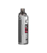 Load image into Gallery viewer, Voopoo Drag X Pod Mod Kit in Silver and Grey – stylish and powerful vape kit featuring a silver frame with bold grey leather grip, up to 80W output, GENE.TT chipset, and PnP pod compatibility for a versatile sub-ohm experience.