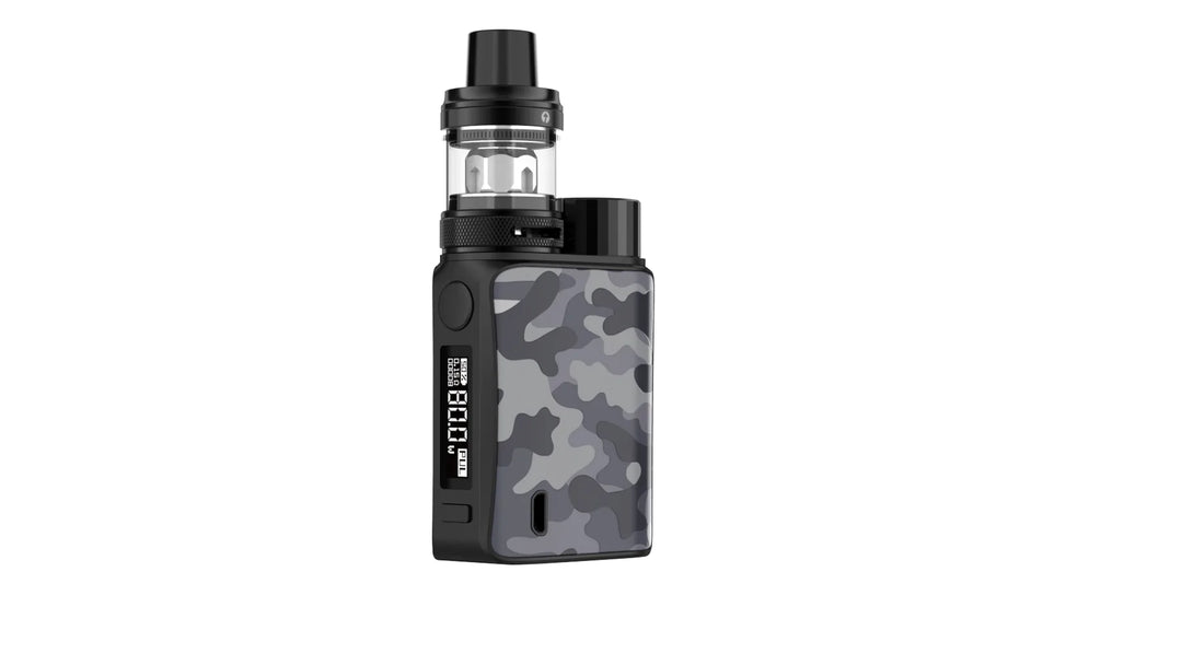 Vaporesso Swag II Vape Kit in Camo Grey – a compact, ergonomic device with AXON chip, 80W output, and NRG PE tank for a smooth and customizable vaping experience.