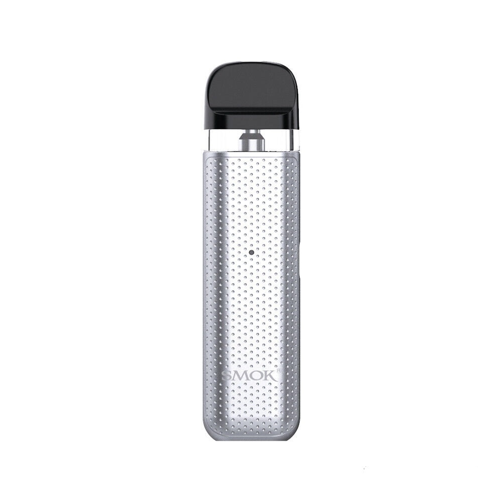 SMOK Novo 2C Pod Kit in Silver – compact and minimalist pod system with a built-in 800mAh battery, draw-activated firing, and compatibility with Novo series pods for a smooth MTL vaping experience.