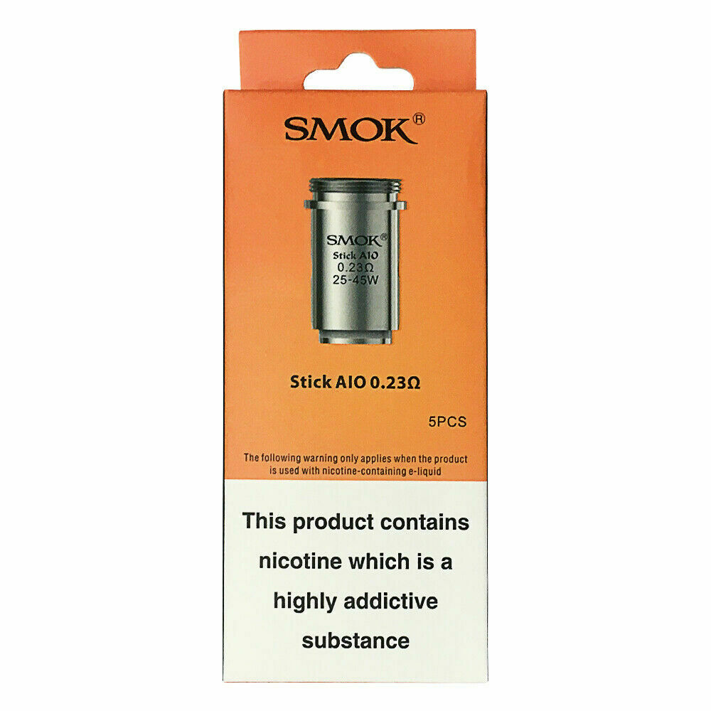 Smok Stick AIO Replacement Coil 0.23 - 0.6 ohm Pack of 5pcs Coils.
