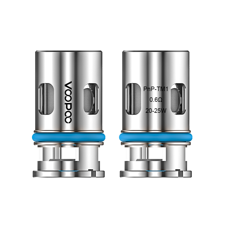 Authentic Voopoo PnP TM1 Mesh Coils 0.6Ω – 5-pack replacement coils compatible with Voopoo pod kits and mods.