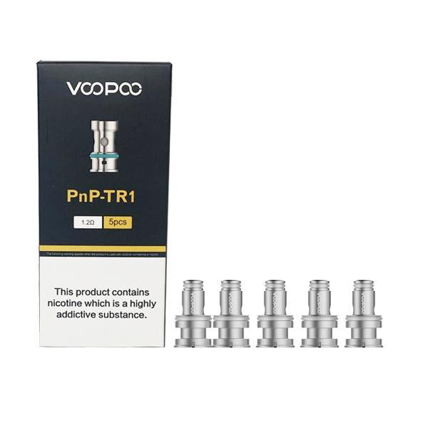 Voopoo PnP Replacement Coils – pack of 5 mesh TR1 1.2Ω coils for Voopoo pod vape kits.