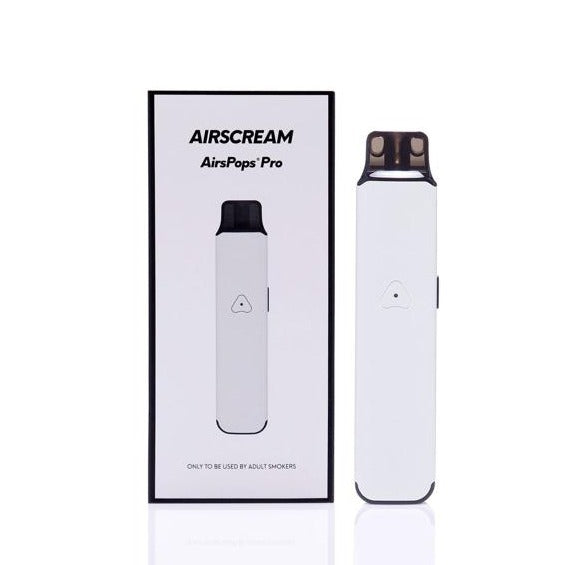 Airscream AirPops Pro Vape Kit – ultra-compact and minimalist pod system designed for smooth MTL vaping, featuring a sleek body, rapid draw activation, and compatibility with AirPops Pro prefilled pods for clean and consistent flavor delivery.