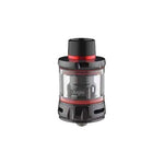 Load image into Gallery viewer, Close-up of the Uwell Nunchaku 2 sub-ohm vape tank in Black Red, featuring a 2ml e-liquid capacity, sleek metallic design, adjustable airflow, and compatible with high-wattage vaping