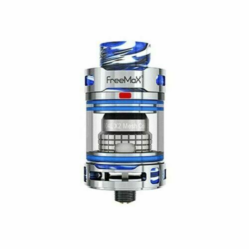 FreeMax Fireluke 3 sub-ohm vape tank in Blue, featuring 2ml e-liquid capacity, durable construction, includes free replacement glass, and TPD compliant for enhanced vaping experience.