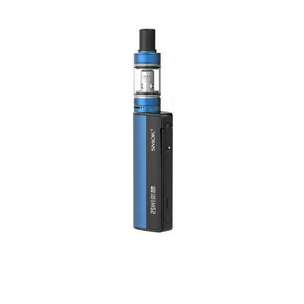 Smok Gram-25 Vape Kit in Blue – ultra-slim and lightweight vape device with a sleek blue finish, 25W output, 900mAh battery, and easy-to-use interface for smooth, portable vaping.