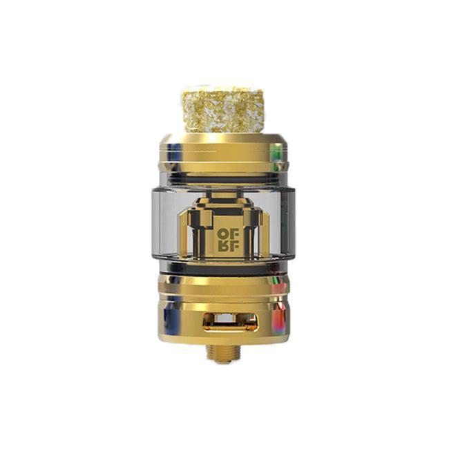 OFRF NexMesh Sub Ohm Conical Mesh Tank in Gold – 2ml TPD compliant tank designed for enhanced flavor and cloud production.