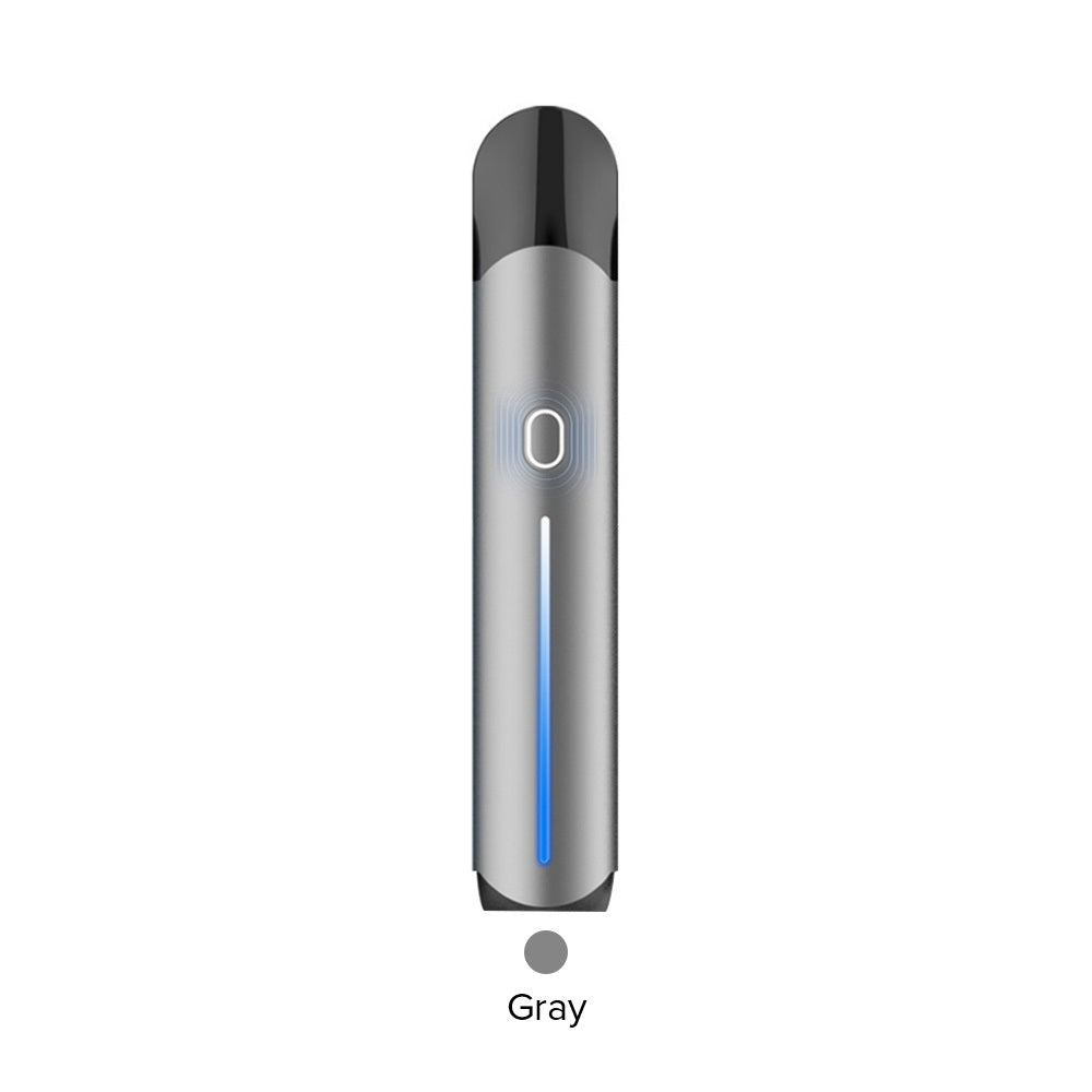Genuine IQ Touch Refillable Pod Kit in Gray – 450mAh battery, 2ml capacity, compact pod vape device.