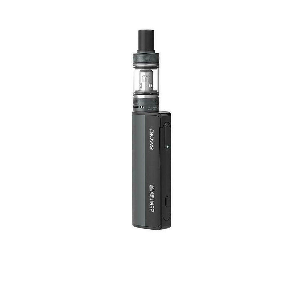 Smok Gram-25 Vape Kit in Grey – ultra-slim and lightweight vape device with a 25W output, 900mAh battery, and easy-to-use interface for smooth, portable vaping.