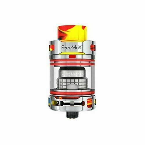 FreeMax Fireluke 3 sub-ohm vape tank in Red, featuring 2ml e-liquid capacity, durable construction, includes free replacement glass, and TPD compliant for enhanced vaping experience.