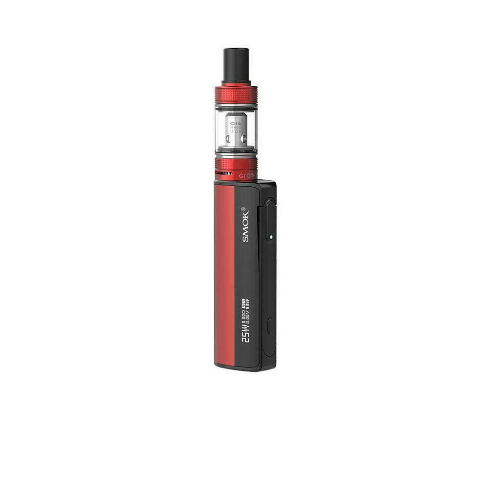 Smok Gram-25 Vape Kit in Red – ultra-slim and lightweight vape device with a 25W output, 900mAh battery, and easy-to-use interface for smooth, portable vaping.