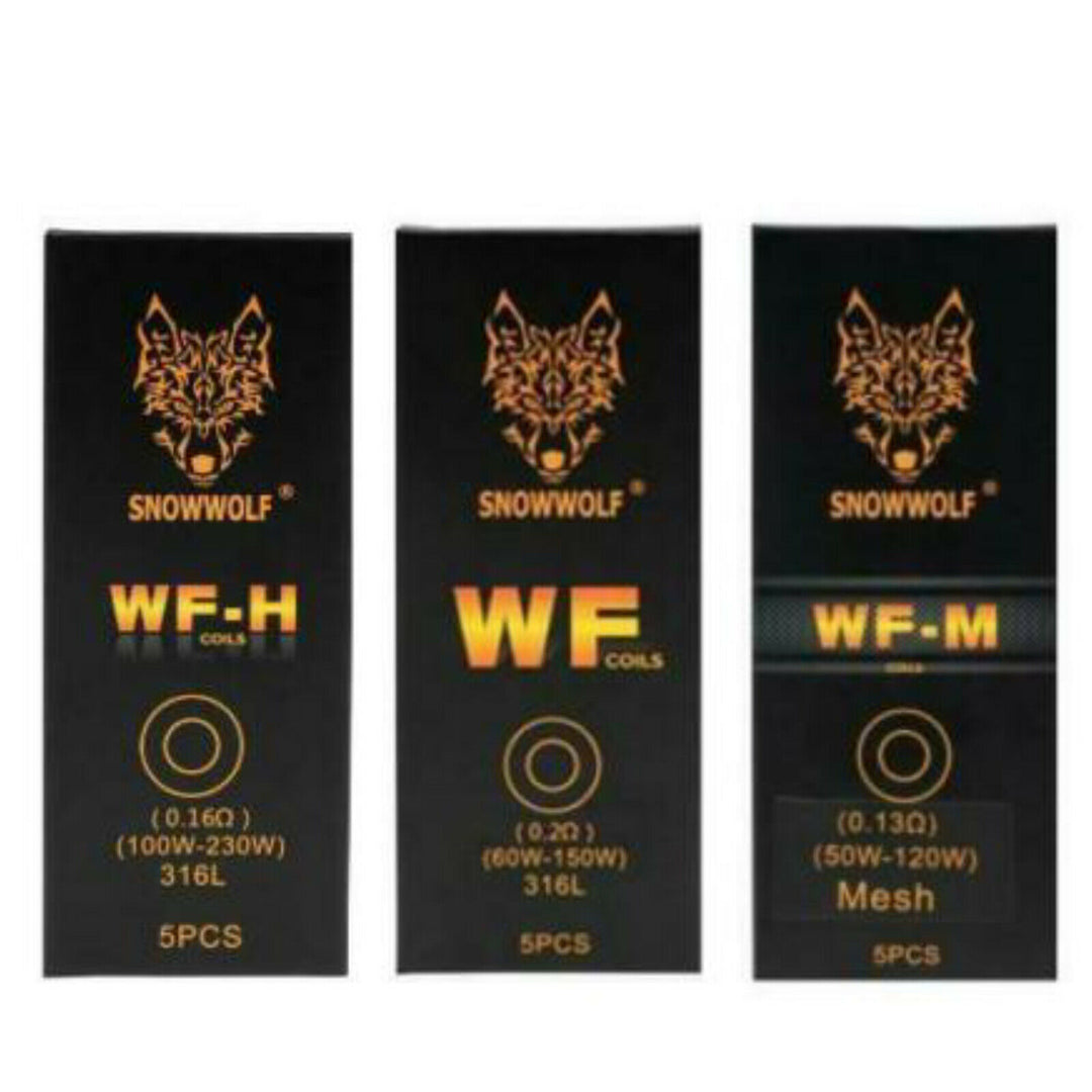Snowwolf WF Coils | WF-H | WF-M | WF-H-M | WF-SS316L Pack of 5x Replacement Coils