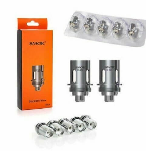 SMOK Stick M17 Core Coils 0.6Ω – pack of 5 replacement coils designed for the SMOK Stick M17 vape kit.