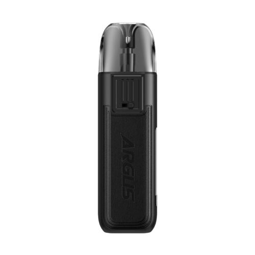 Genuine VooPoo Argus Pod Kit in Black – sleek and reliable pod system featuring a matte black finish, 800mAh battery, GENE.AI chip, side-fill pods, and airflow adjustment for a customizable and smooth MTL vape.