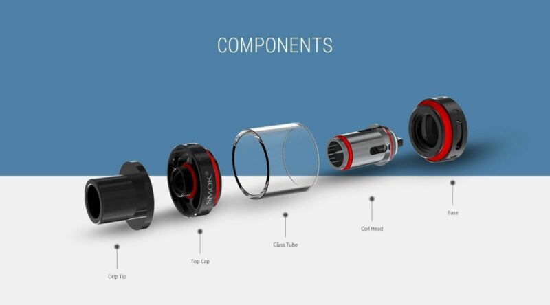 Smok Vape Pen sub-ohm tank with 2ml TPD-compliant capacity and top-fill design for convenient refilling.