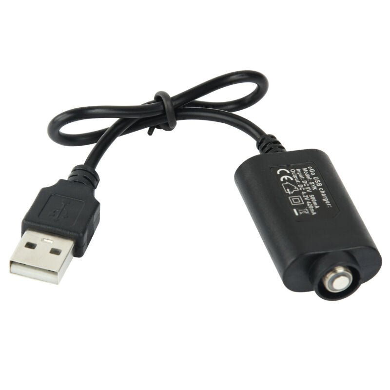 GS eGo II 2200mAh high-capacity vape battery with long USB charger for extended vaping sessions.