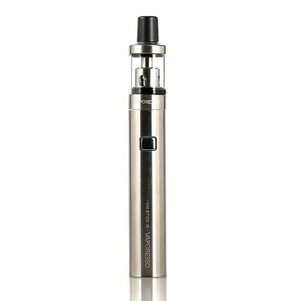 Vaporesso VM Stick 18 Starter Kit in Silver – a compact and user-friendly vape pen, perfect for MTL and restricted DTL vaping, featuring fast charging, optimized flavor delivery, and hassle-free operation.
