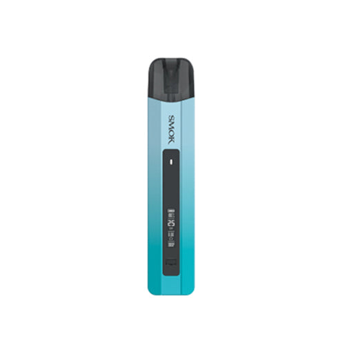 SMOK Nfix Pro 25W Pod System Kit in Silver Blue – ultra-slim and powerful pod device with an adjustable 5–25W output, 700mAh battery, and compatibility with LP1 coils for precise MTL vaping.