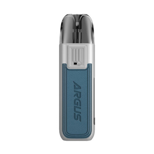 Genuine VooPoo Argus Pod Kit in Sky Blue – sleek and reliable pod system featuring a 800mAh battery, GENE.AI chip, side-fill pods, and airflow adjustment for a customizable and smooth MTL vape.