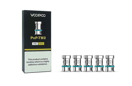 Genuine VooPoo PnP TM2 Single Mesh Coil 0.8ohm 5-Pack Replacement Coils