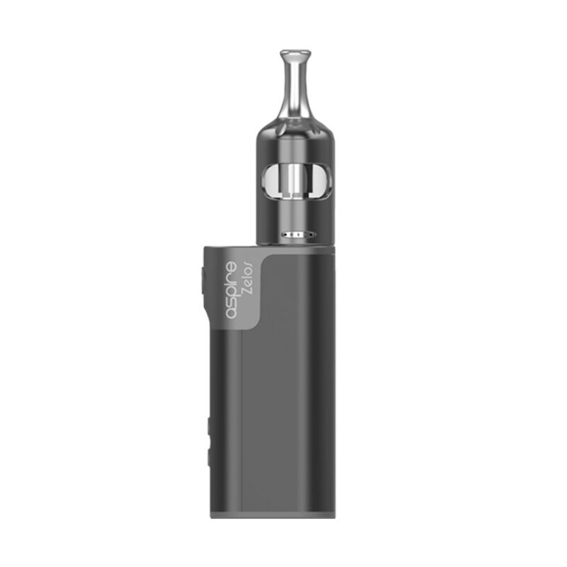 Aspire Zelos 2.0 vape kit in Space Grey with 50W output, 2500mAh battery, and Nautilus 2S 2ml tank for versatile vaping performance.