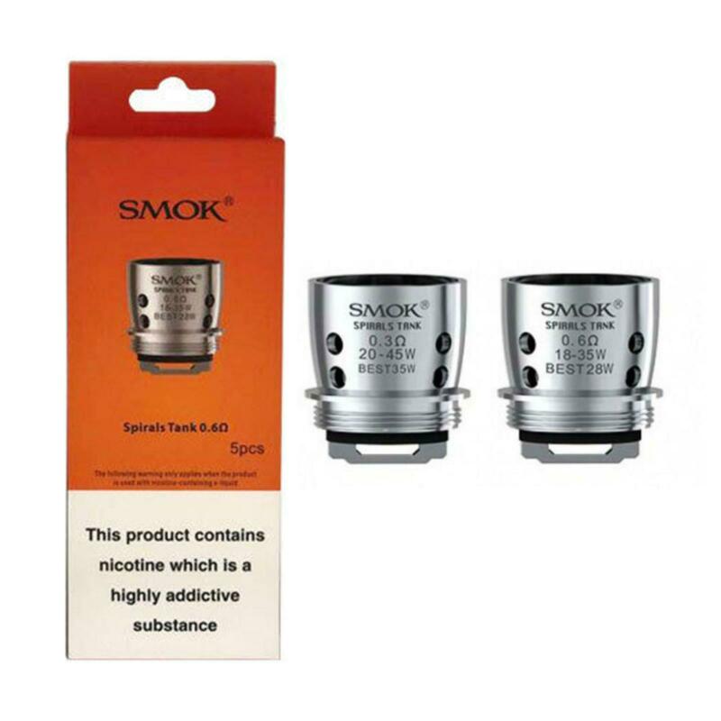 SMOK Spirals Tank dual core replacement coils available in 0.6Ω resistances for balanced flavor and vapor production.