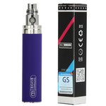 Load image into Gallery viewer, GS eGo II 2200mAh high-capacity vape battery in Purple with long USB charger for extended vaping sessions.