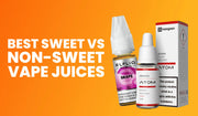 UK vape juice guide covering sweet and non-sweet e-liquids, pod kits, and nic salts for optimal flavour