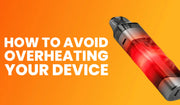 Vape overheating prevention guide banner with tips on temperature control, airflow, and safe usage.