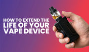 Vape device longevity guide banner with maintenance tips and coil care advice.