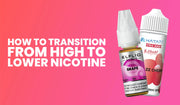 Blog banner for how to transition from high to lower nicotine levels in vaping.