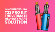 Innokin Endura T22 Pro Kit banner highlighting an all-day vaping solution