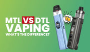 Blog banner explaining the difference between MTL vs DTL vaping styles.