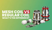 Mesh coil vs regular coil guide banner comparing vape coil technologies
