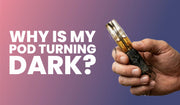 Vape pod darkening guide banner with tips on avoiding burnt coils and maintaining flavour.