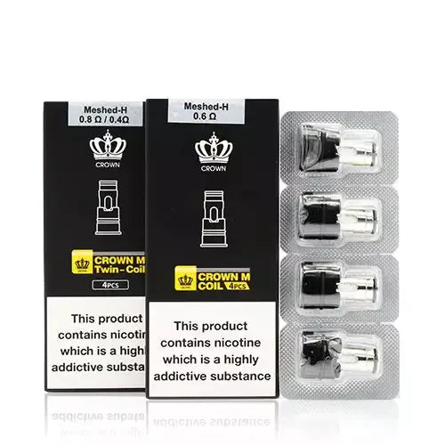 4x Crown M Twin Coils 0.40ohm/0.80ohm Uwell Crown M 35W 1000mAh 2ML Pod Mod with Twin Coils