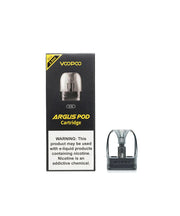 Pack of 3 Voopoo Argus replacement pods 0.7Ω, offering 2ml e-liquid capacity with a convenient side-fill design, optimized for restricted direct-to-lung (RDL) vaping, and fully compatible with Voopoo Argus pod devices.