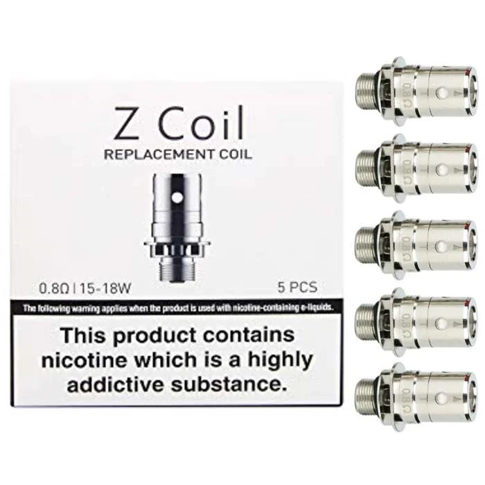 5x Innokin Zenith Z Coils – replacement coils for Zenith and Zlide tanks, 0.8Ω resistances.