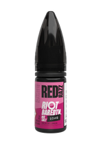 Load image into Gallery viewer, 10× Riot Squad Bar Edition Nic Salt E‑Liquids in Red Razz – a pack of ten 10 ml bottles featuring a formulated with smooth nicotine salt and a 40/60 PG/VG base for a richer vapor experience.
