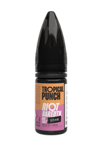 Load image into Gallery viewer, 10× Riot Squad Bar Edition Nic Salt E‑Liquids in Tropical Punch – a pack of ten 10 ml bottles featuring a formulated with smooth nicotine salt and a 40/60 PG/VG base for a richer vapor experience.
