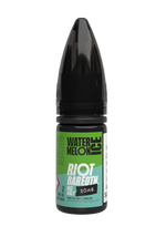 Load image into Gallery viewer, 10× Riot Squad Bar Edition Nic Salt E‑Liquids in Watermelon Ice – a pack of ten 10 ml bottles featuring a formulated with smooth nicotine salt and a 40/60 PG/VG base for a richer vapor experience.

