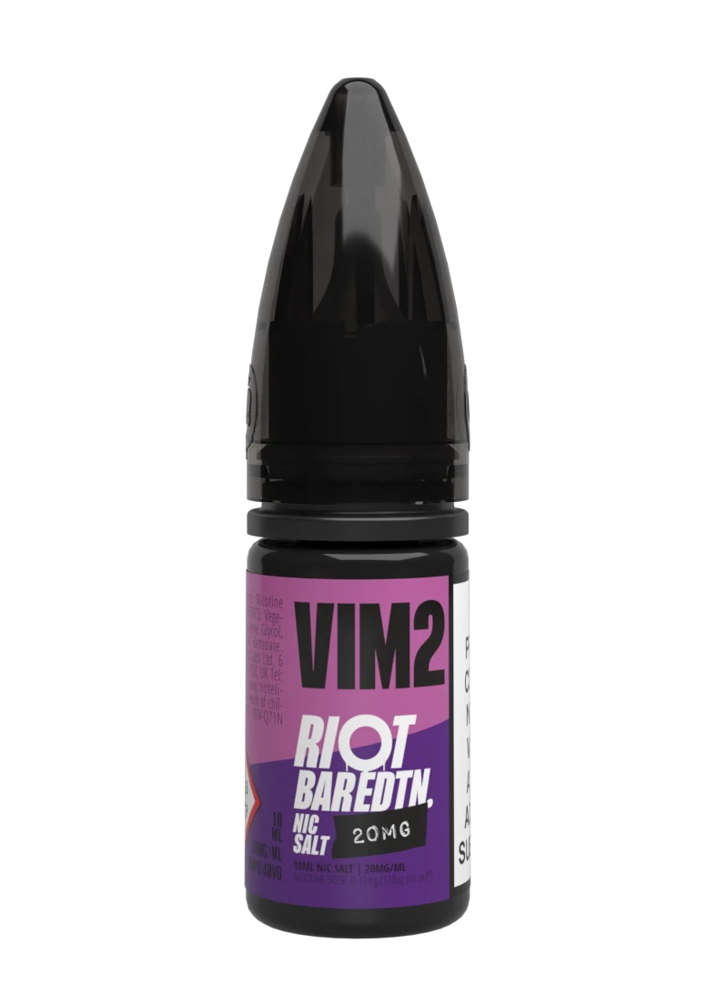10× Riot Squad Bar Edition Nic Salt E‑Liquids in Vim 2 – a pack of ten 10 ml bottles featuring a formulated with smooth nicotine salt and a 40/60 PG/VG base for a richer vapor experience.