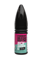 Load image into Gallery viewer, 10× Riot Squad Bar Edition Nic Salt E‑Liquids in Strawberry &amp; Blueberry Ice – a pack of ten 10 ml bottles featuring a formulated with smooth nicotine salt and a 40/60 PG/VG base for a richer vapor experience.
