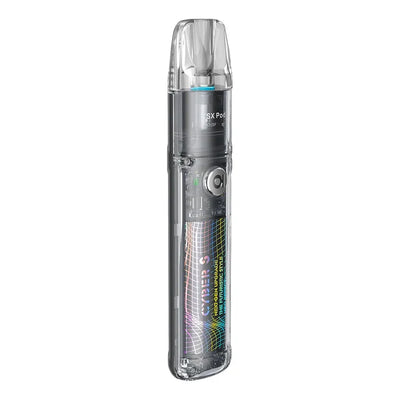 Aspire Cyber S Pod Kit in Black – futuristic and compact pod system, dual firing modes (auto and button), 700mAh battery, and mesh coil pods for rich flavor and a smooth MTL experience.
