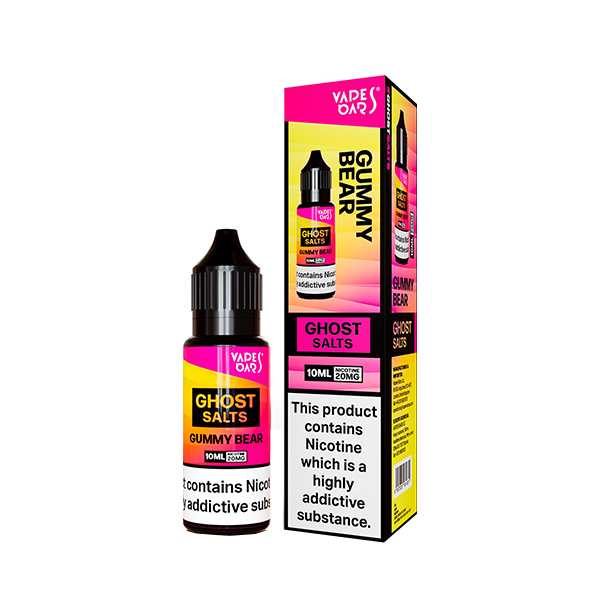 Ghost Nic Salt 10 ml E‑Liquid in Gummy Bear – sleek 10 ml bottle featuring a smooth nicotine salts in a 50/50 base, ideal for pod systems.