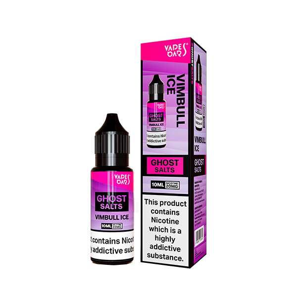 Ghost Nic Salt 10 ml E‑Liquid in Vimbull Ice – sleek 10 ml bottle featuring a smooth nicotine salts in a 50/50 base, ideal for pod systems.