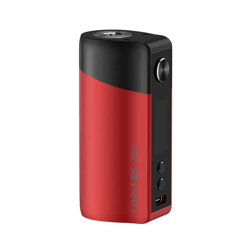 Innokin Coolfire Z60 Box Mod in Red – compact vape mod with 60W power output and long-lasting 2500mAh built-in battery.