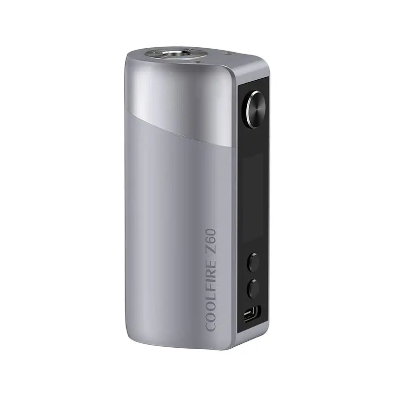 Innokin Coolfire Z60 Box Mod in Silver – compact vape mod with 60W power output and long-lasting 2500mAh built-in battery.